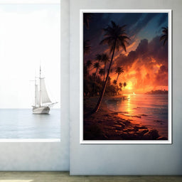 Breathtaking Sunset in California - NicheCanvas