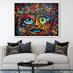 Vibrant Doodle Cyberpunk - NicheCanvas