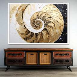 Golden Nautilus Reverie - Tanni Cylon - NicheCanvas