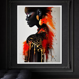 Female Portrait Paint Splash 035 - Johanjjf - NicheCanvas