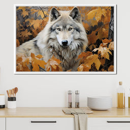 Autumnal Arctic Wolf - NicheCanvas