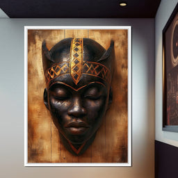 Golden Tribal Sentinel - NicheCanvas