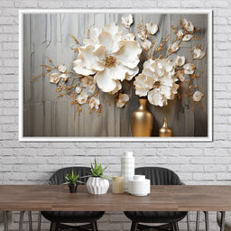 Floral Symphony by the Window - NicheCanvas