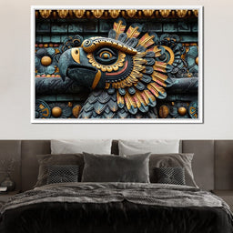 Aztec Serpent in Twilight - NicheCanvas