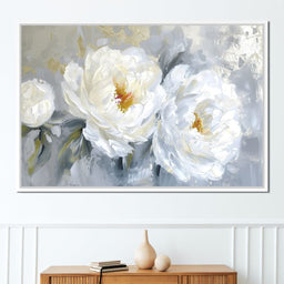 Golden Flecks on Petal Drifts - NicheCanvas