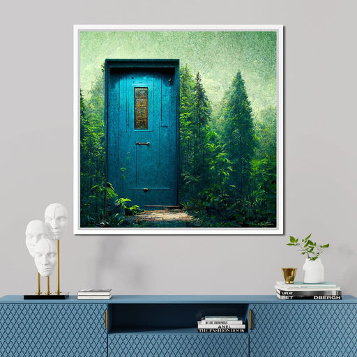 Blue Door in the Green - Ben Heine Canvas Print