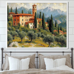 Tuscan Serenity Amidst Peaks - NicheCanvas