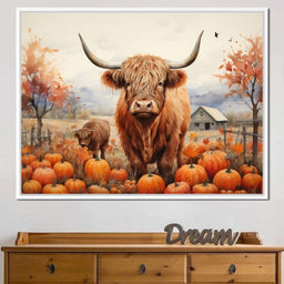 Highland Cow Harvest - NicheCanvas