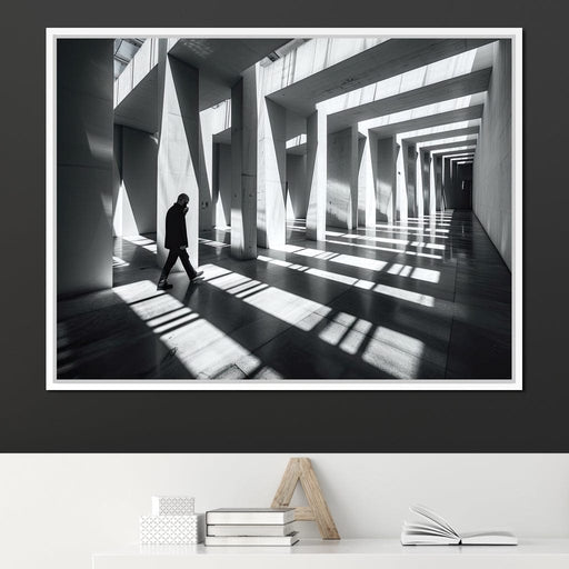 Stride Through Concrete Canvas Print