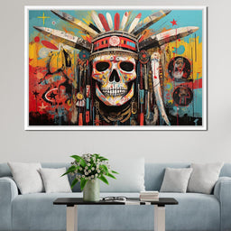 Tribal Echoes in Technicolor - NicheCanvas