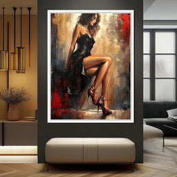 Alluring Legs Sleek Noir Elegance - NicheCanvas
