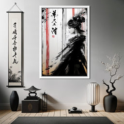 Ink Veiled Geisha Mystery - NicheCanvas