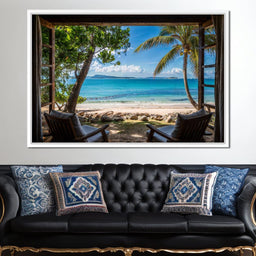 Tropical Serenity Window - NicheCanvas