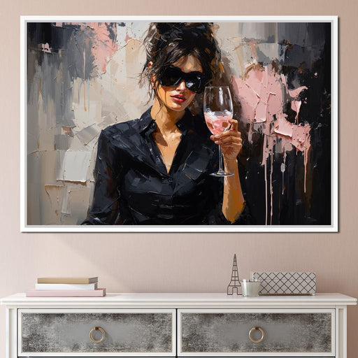 Champagne Effervescence in Pink Canvas Print