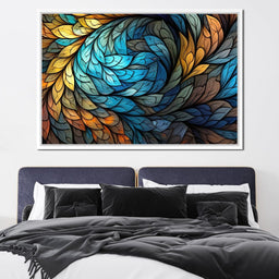 Mosaic Leafy Luminescence - NicheCanvas