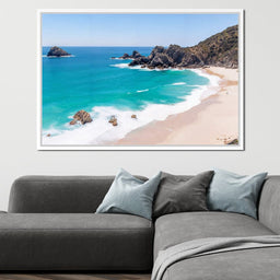 Turquoise Serenity Shores - NicheCanvas