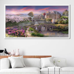 Garden by the Stone Bridge - NicheCanvas
