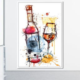 Red Wine Splash - NicheCanvas