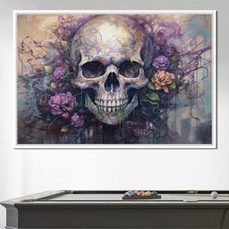 Skull & Flowers - Raven Blackwood - NicheCanvas