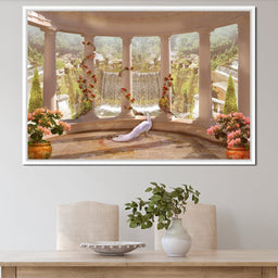 Classical Garden & Waterfall - NicheCanvas