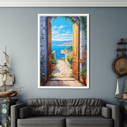 Open Door to the Sea - NicheCanvas