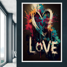 Message of Love Graffiti - NicheCanvas