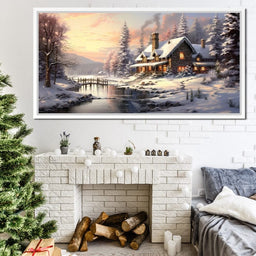 Christmas Cottage Home - NicheCanvas