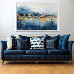 Mystical Forest Lake Abstract  - NicheCanvas