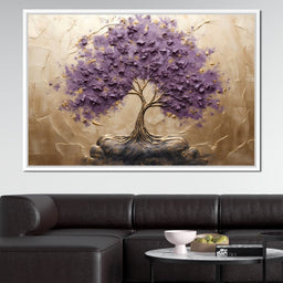 Golden Grove in Purple Hues - NicheCanvas