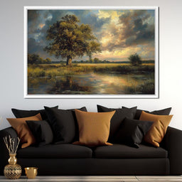 Golden Oak Reflections - NicheCanvas