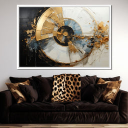 Azure Gold Horizon Fusion - Tanni Cylon - NicheCanvas