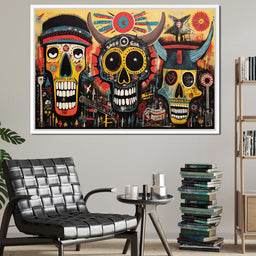 Vibrant Tribal Spirit Montage - NicheCanvas