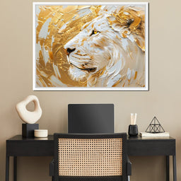 Golden Monarch Lion - NicheCanvas