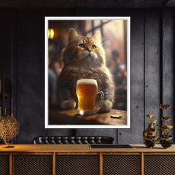 Cat Beer - Zenzdesign - NicheCanvas