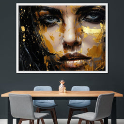 Black Gold Urban Graffiti - NicheCanvas