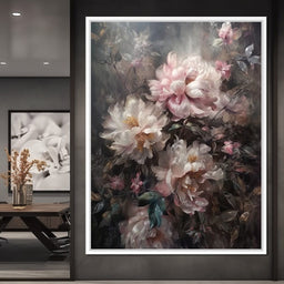 White & Pink Flowers - NicheCanvas