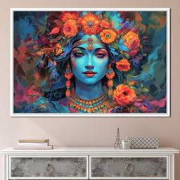 Lakshmi Floral Mural - NicheCanvas