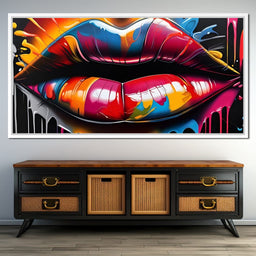 Graffiti Lips Splash - Johanjjf - NicheCanvas