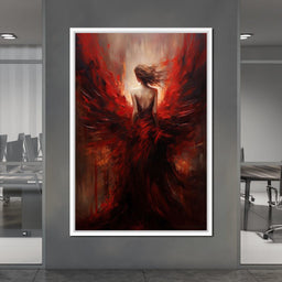 Ethereal Elegance in Shadow Gown - NicheCanvas