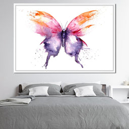 Watercolor Tricolor Butterfly - NicheCanvas