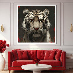 Tiger Gaze in Ember Hue - NicheCanvas