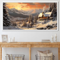 Christmas Cottage - NicheCanvas
