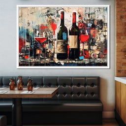 Red Wine Graffiti - NicheCanvas