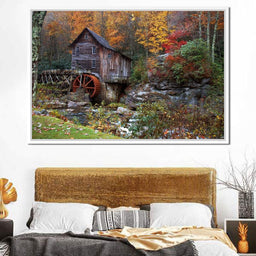 Autumn at the Grist Mill - NicheCanvas