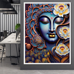 Buddha Face 01 - NicheCanvas