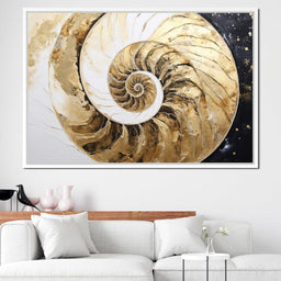 Golden Nautilus Reverie - Tanni Cylon - NicheCanvas