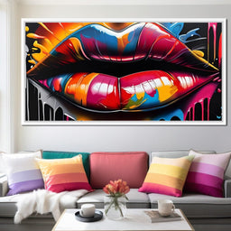 Graffiti Lips Splash - Johanjjf - NicheCanvas