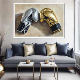 Golden Duel of Titans - NicheCanvas