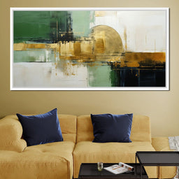 Verdant Gold Horizon - NicheCanvas