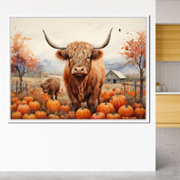 Highland Cow Harvest - NicheCanvas